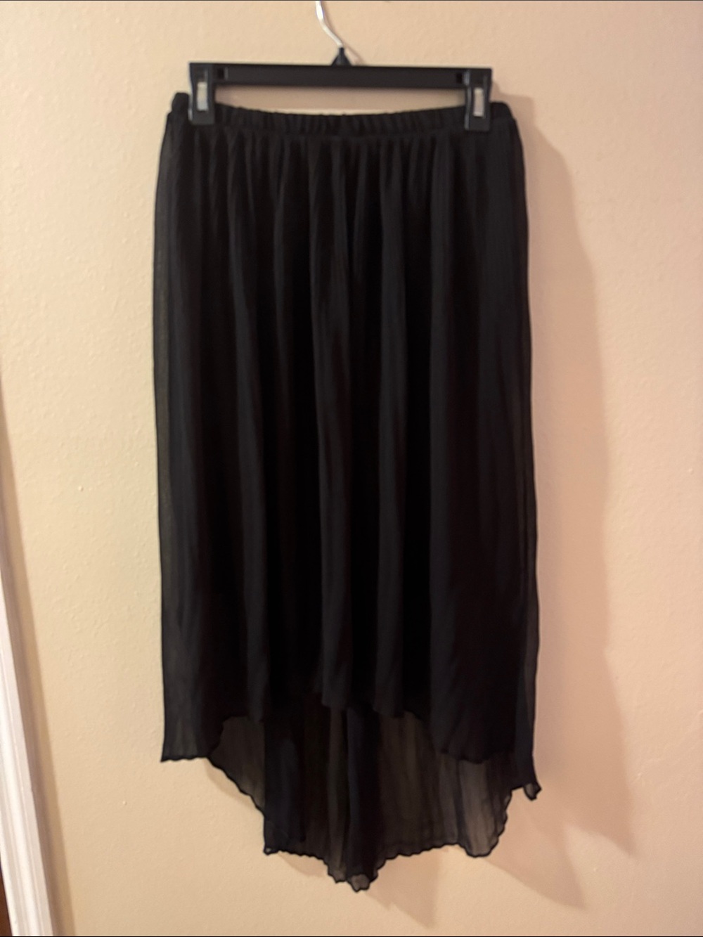 Simply Vera Vera Wang Black High-Low Chiffon Skirt